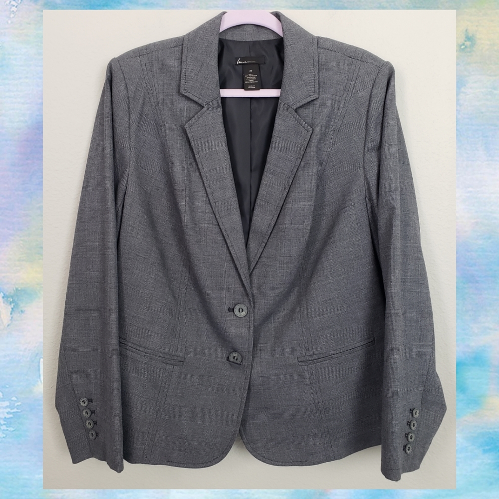 Lane Bryant Glen Plaid Tailored Stretch Blazer